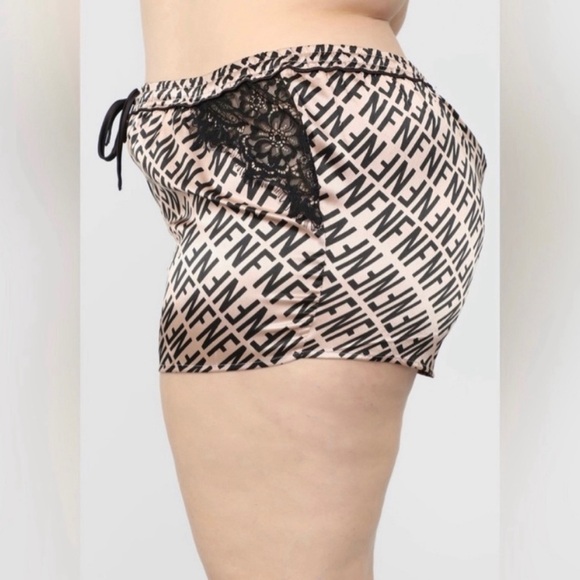 FASHION NOVA Pajama 3 Piece Set Satin Cami & Shorts Plus Size 3X fits 22/24 NWT - Picture 5 of 6